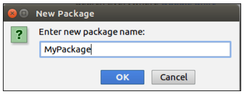 New Package IntelliJ