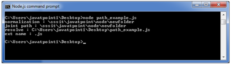 Node.js file Path output