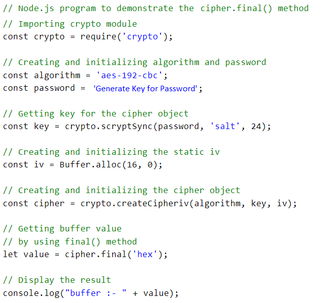 Crypto.Final() Method