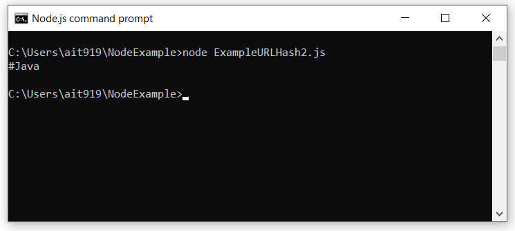 URL.hash 2 output