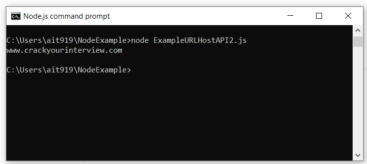 URL Host API Output