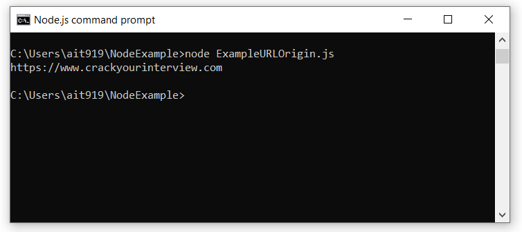 URL.origin output