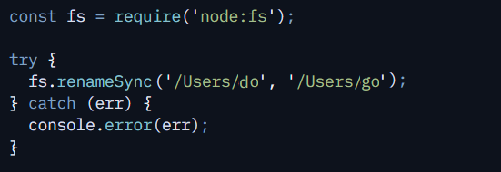 Node.js Rename Sync