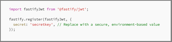 JWT Import Fastify