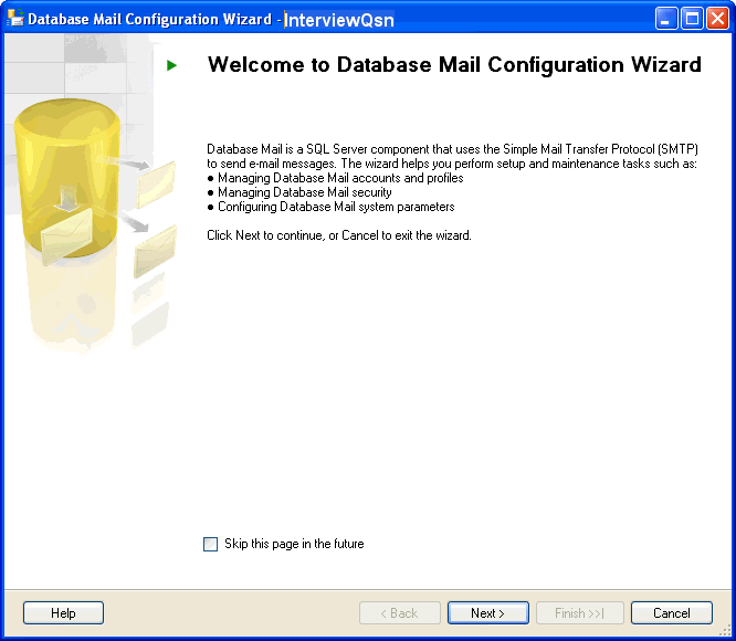 database mail config