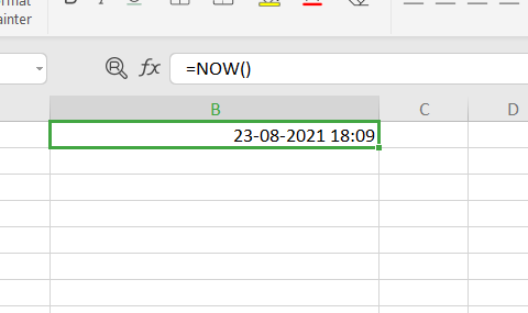 Excel Now()