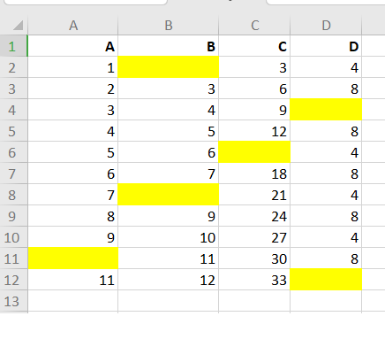 Excel HighLight Cell
