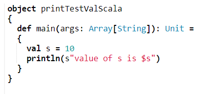 Scala Val Value